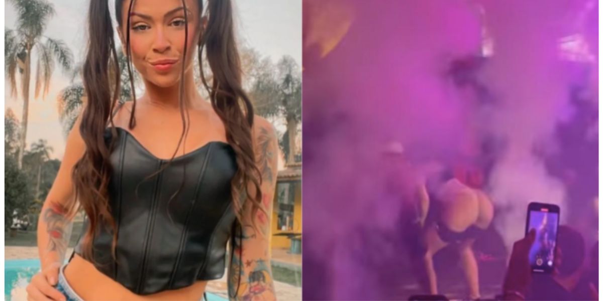 MC Pipokinha fica só de fio-dental em show no Acre (Foto: Reprodução / Internet)