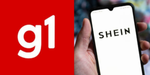 Logo do G1 e SHEIN (Reprodução/Montagem TV Foco)