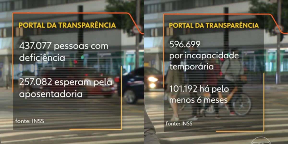 Portal da transparência do INSS (Foto: Reprodução / Bom Dia Brasil da Globo)