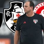 Rogério Ceni com logo do Vasco, Inter e um ponto de Interrogação (Montagem - TV Foco)