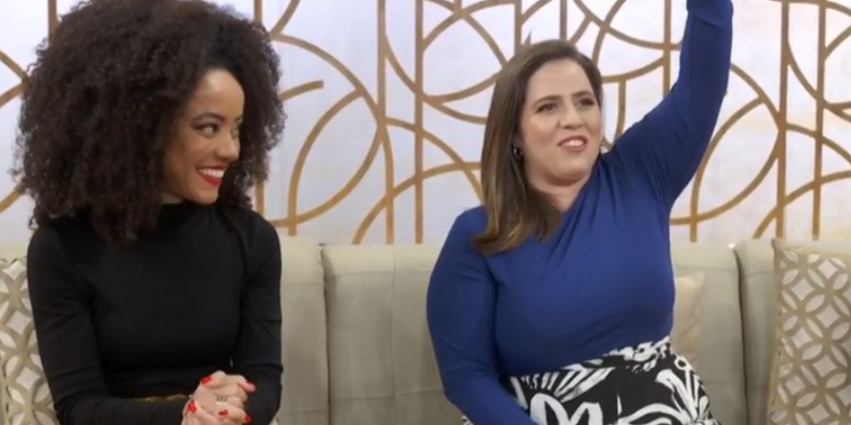 Valéria Almeida e Tati Machado no Encontro (Foto: Reprodução / Globo)