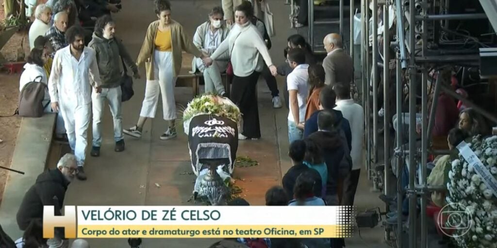 Velório de Zé Celso Martinez (Foto: Reprodução / Jornal Hoje da Globo)