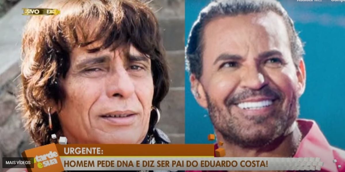 Eduardo Wander quando era mais nome e Eduardo Costa (Reprodução: RedeTV!)