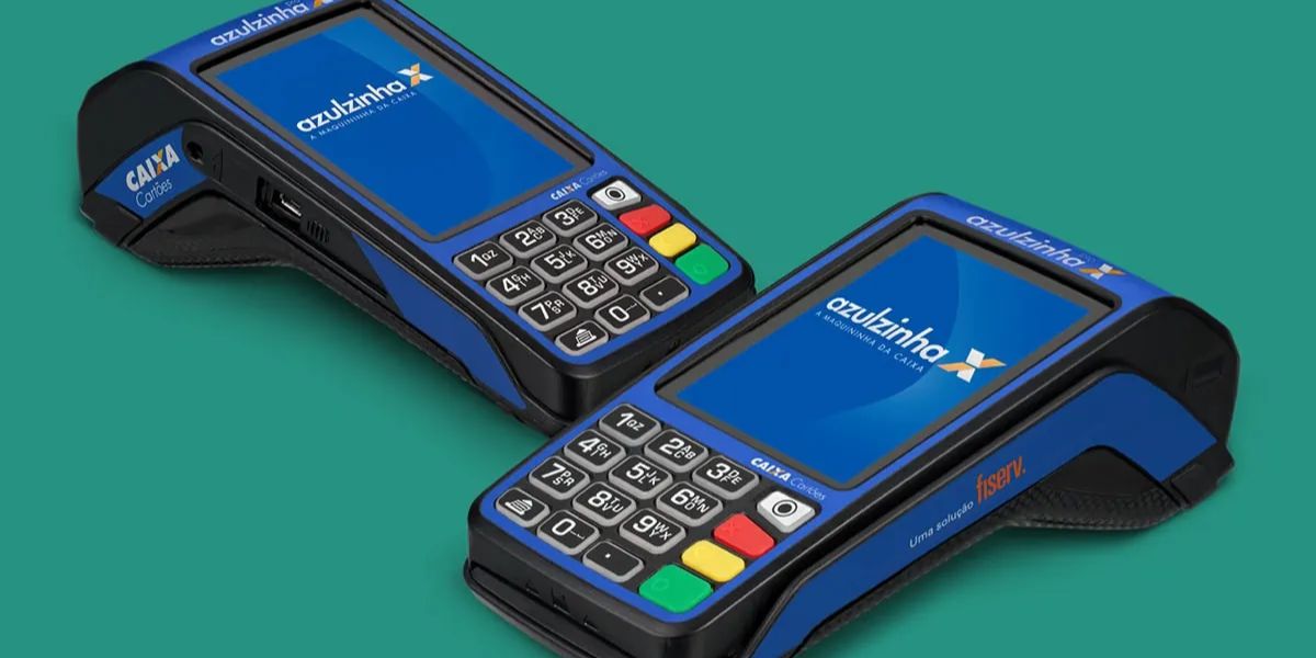 Maquininha azulzinha da Caixa é um dos serviços oferecidos (Reprodução: Internet)