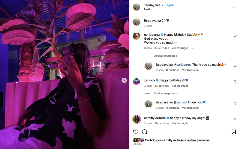 Daze, namorada de Camilly Victória, filha de Carla Perez e de Xanddy ganhou apelido (Foto: Divulgação)