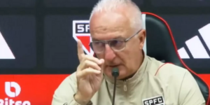 Dorival em coletiva do São Paulo (Foto: Internet)