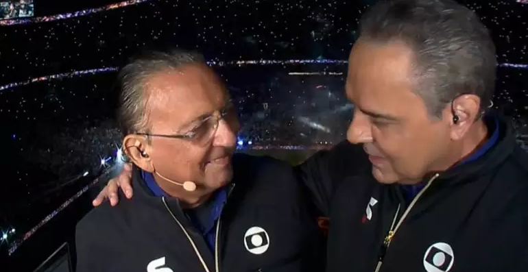 Galvão Bueno em sua despedida na Globo (Foto: Reprodução Internet) 