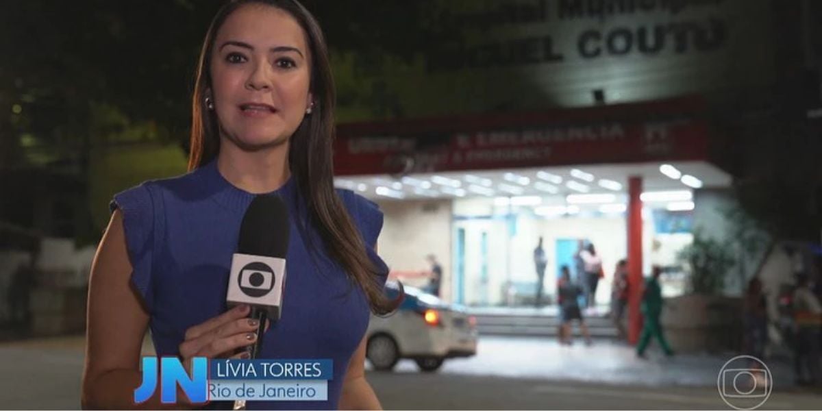 Lívia Torres estava sempre presente no Jornal Nacional (Reprodução: Globo)