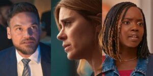 Kate (Clara Moneke) ajudará Lumiar (Carolina Dieckmann) a descobrir quem é Theo (Emilio Dantas) em 