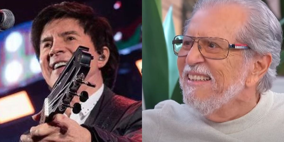 Xororó em show e Carlos Alberto no programa A Praça É Nossa (Fotos: Reproduções / Studio Brammer Fotografia / SBT)