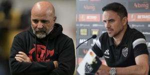 Pesadelo de Sampaoli: Rodrigo Caetano quer estrela do Flamengo para o Atlético Mineiro (Reprodução/Montagem TV Foco)