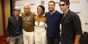 Elenco de 'Alemão': Caio Blat, Antonio Fagundes, Mariana Nunes, Cauã Reymond e Gabriel Braga Nunes -  Foto: Felipe Panfili/AgNews