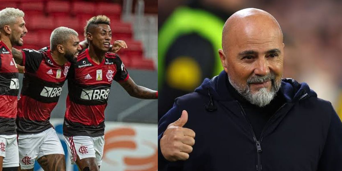 Com exceção de Pedro, o Flamengo de Sampaoli possui elenco completo em mata-mata da Liberta (Foto - Montagem TV Foco).
