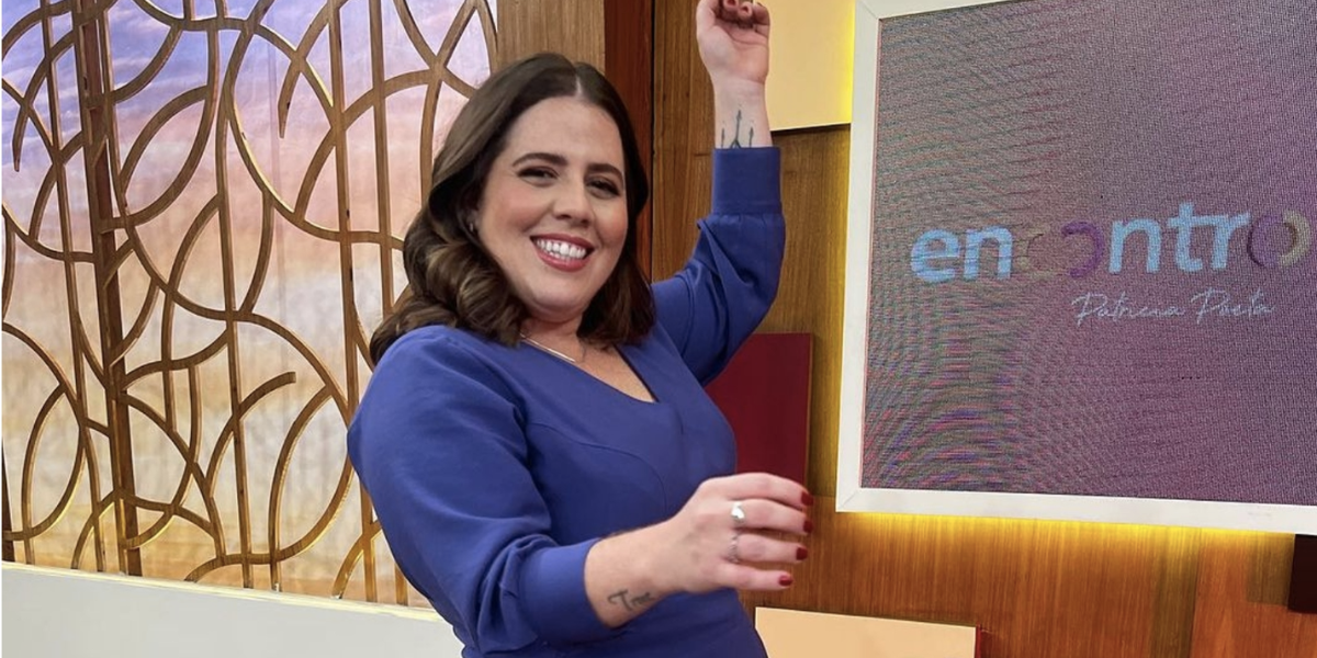 Tati Machado no Encontro (Reprodução Internet)
