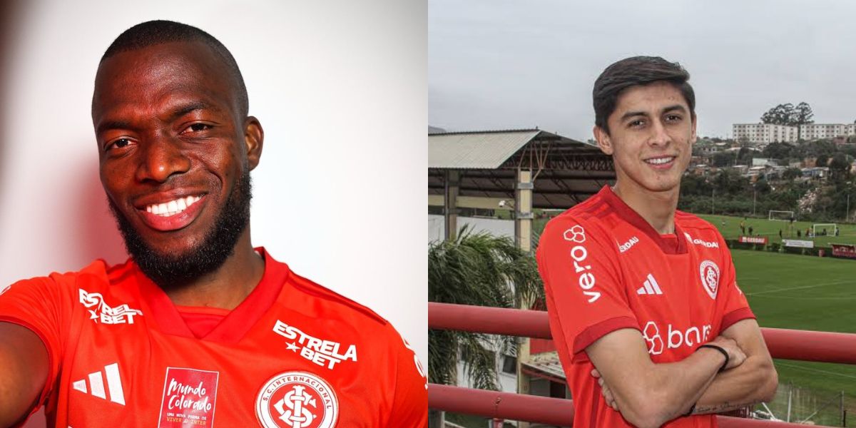 Enner Valencia e Ariel Suárez, jogadores do Inter (Foto - Montagem TV Foco).