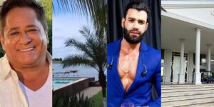 Fazenda de 60 milhões de Leonardo deixa mansão de Gusttavo Lima no chinelo  - Montagem: TVFOCO