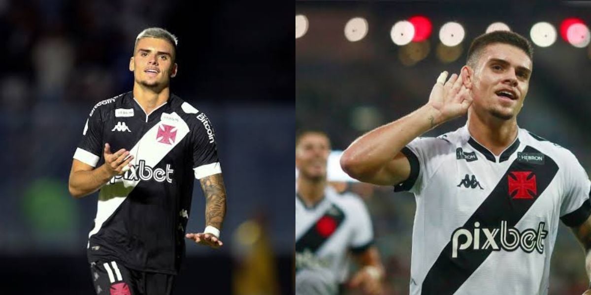 Gabriel Pec, jogador do Vasco (Foto - Montagem TV Foco).