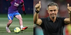 Gavi e Luís Enrique (Reprodução - Internet)