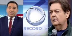 Gottino, logo da Record e Faustão - Foto Reprodução Internet