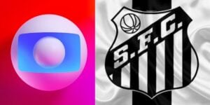 Logo da Globo e bandeira do Santos - Foto Reprodução Internet