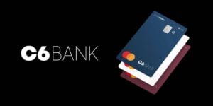 Logo do C6 Bank e cartões de do banco - Foto Reprodução Internet