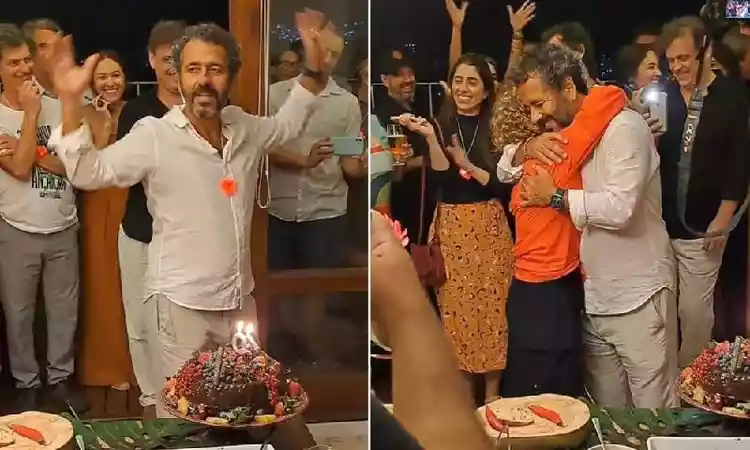 Marcos Palmeira e sua esposa Gabriela em comemoração do seu aniversário - Foto Internet