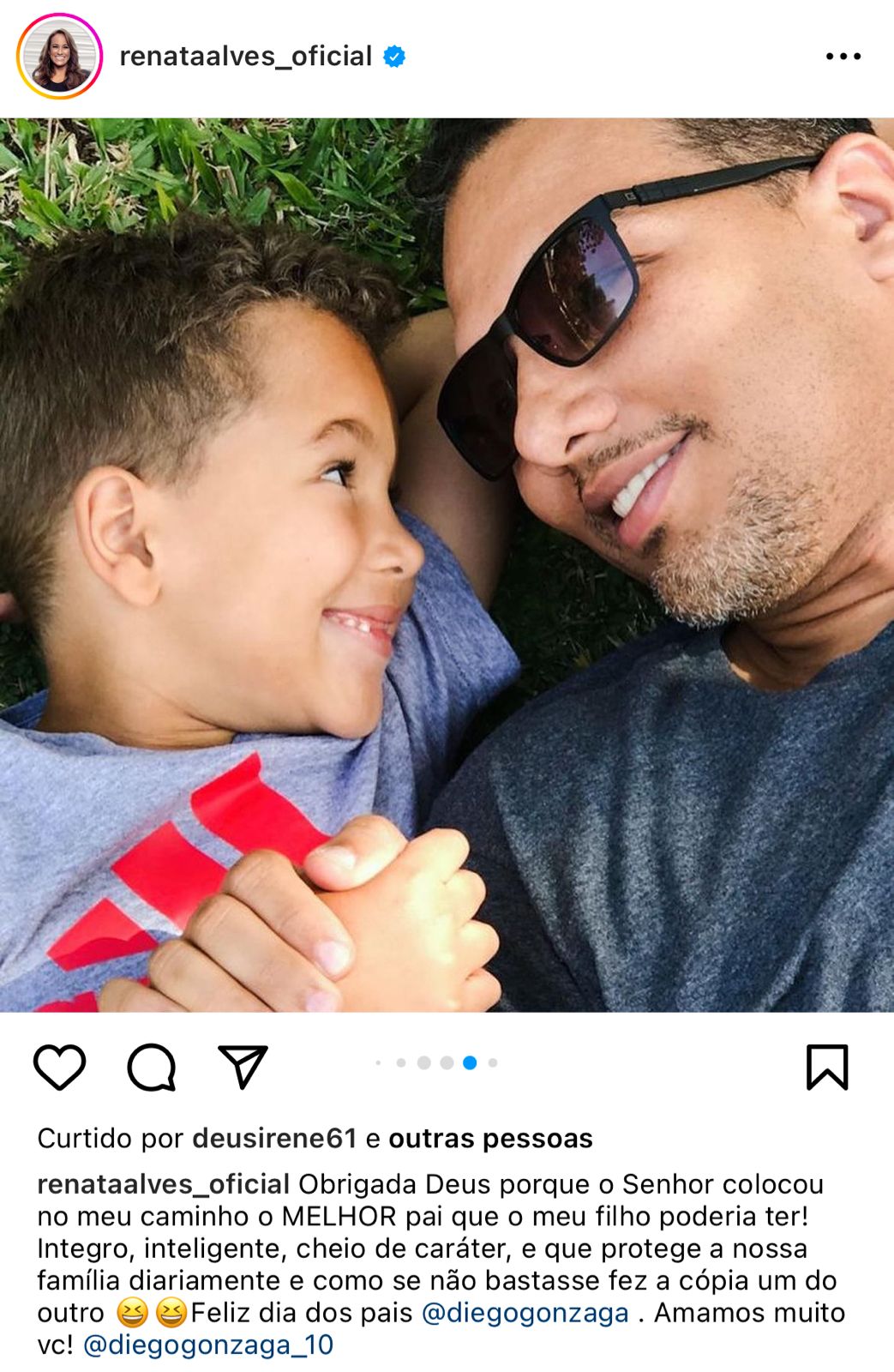 Renata Alves, apresentadora do Hoje em Dia, faz linda declaralção de amor ao seu marido, Diego Gonzaga - Foto Instagram