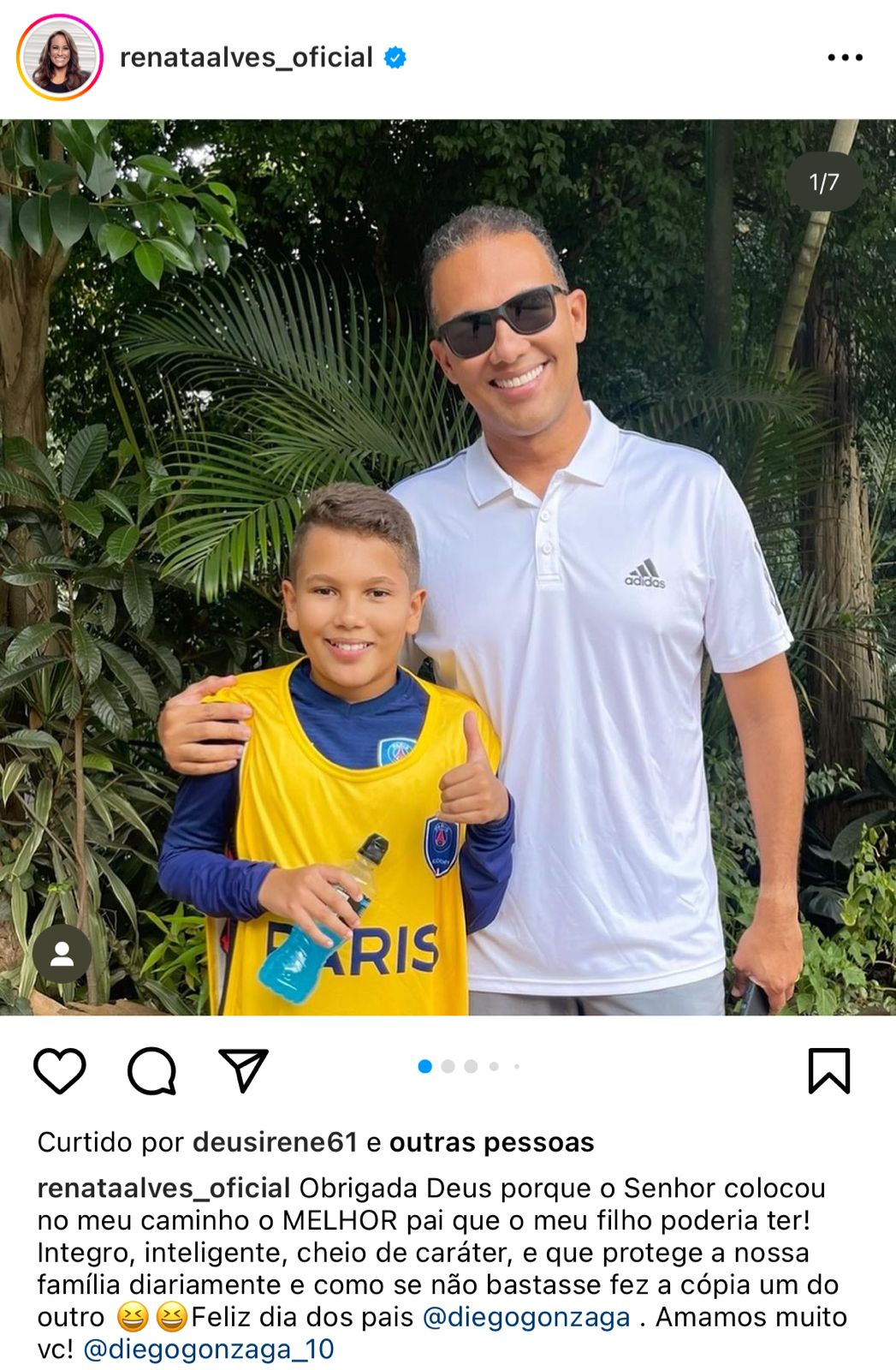 Renata Alves, apresentadora do Hoje em Dia, faz linda declaralção de amor ao seu marido, Diego Gonzaga - Foto Instagram