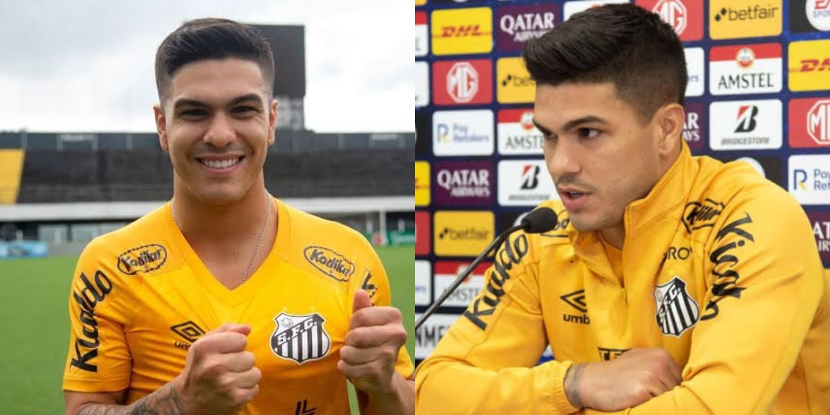 Rodrigo Fernández, meia do Santos (Montagem TV Foco).
