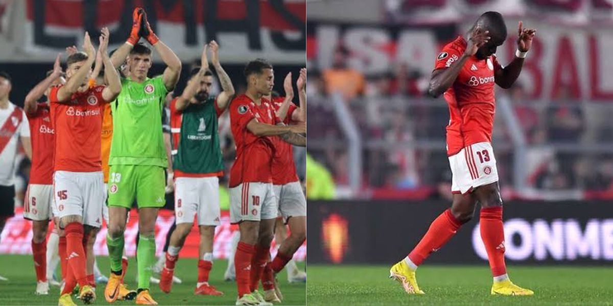Time do Inter após o jogo de ida contra o River pela Libertadores (Foto - Reprodução Internet).