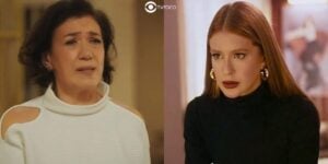 Bebel (Lília Cabral) e Preciosa (Marina Ruy Barbosa) em Fuzuê (Foto: Reprodução / Globo / Montagem TV Foco)