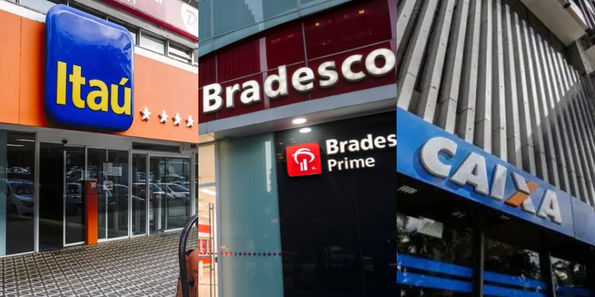 Caixa, Bradesco e Itaú (Foto: Reprodução)
