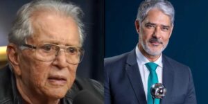 Carlos Alberto de Nóbrega falou sobre William Bonner em podcast (Foto: Reprodução / Montagem TV Foco)