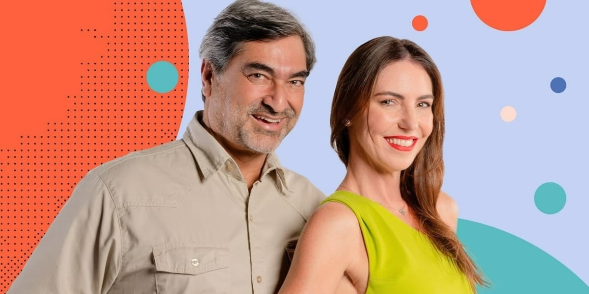 Zeca Camargo e Glenda Kozlowski em "O Melhor da Noite" (Foto: Divulgação/Band)