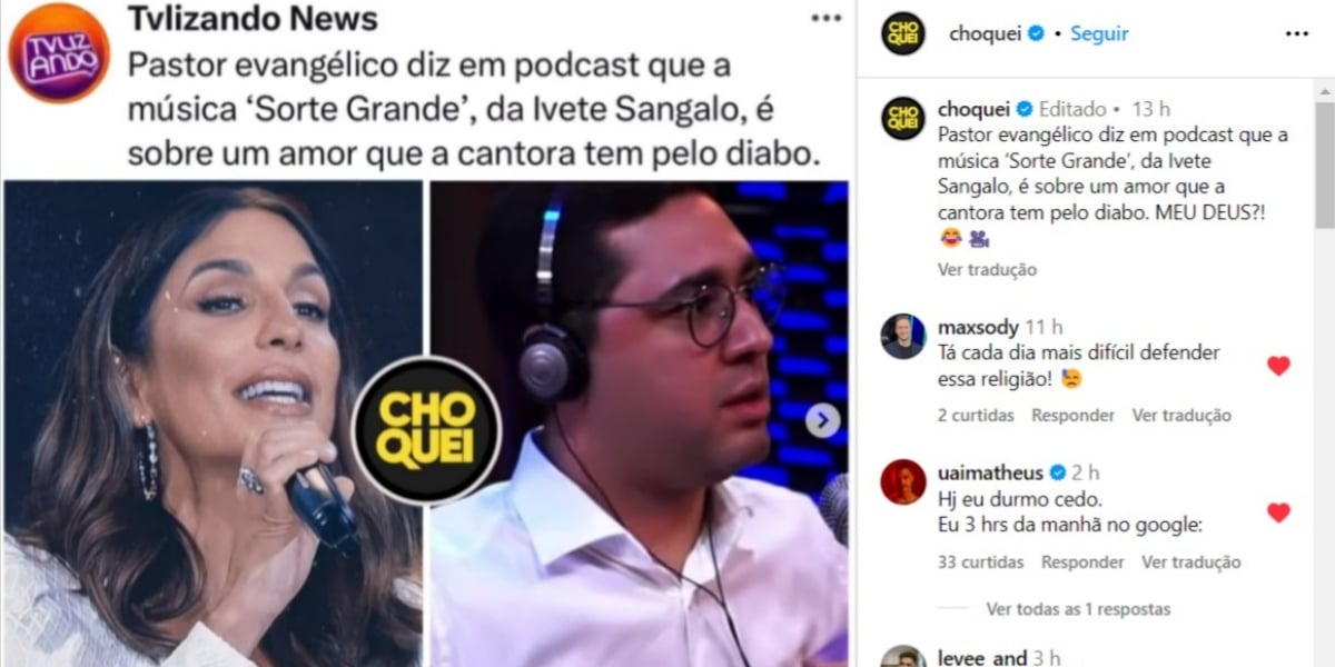 Ivete Sangalo foi alvo de pastor (Foto: Reprodução/Instagram)