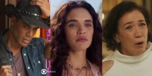 Jefinho, Luna e Bebel em cenas de Fuzuê (Foto: Reprodução / Globo / Montagem TV Foco)