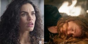 Luna (Giovana Cordeiro) e Preciosa (Marina Ruy Barbosa) em Fuzuê (Foto: Reprodução / Globo / Montagem TV Foco)