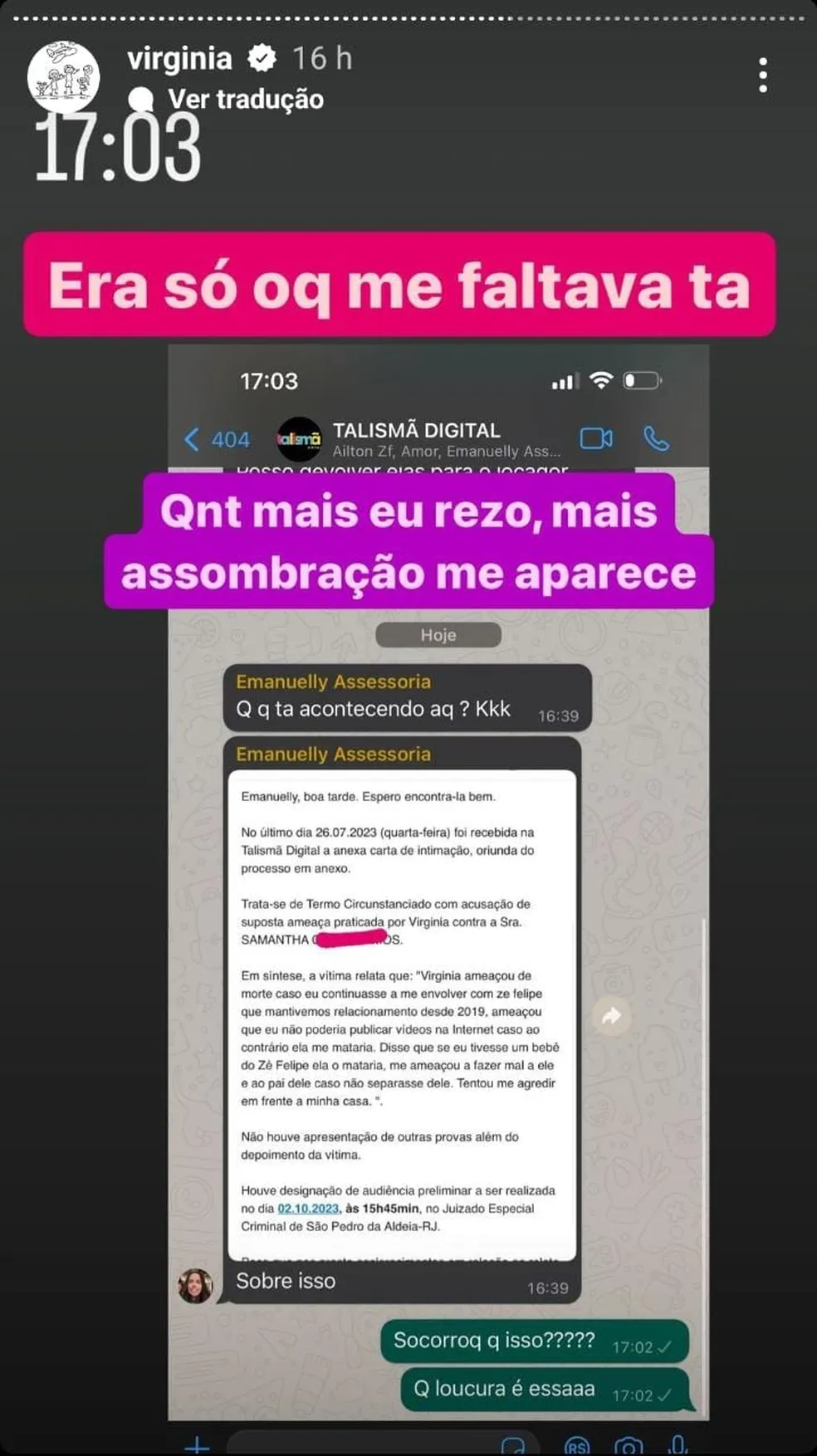 Virgínia Fonseca ironizou situação (Foto: Reprodução/ Instagram)