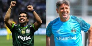 Abel Ferreira e Renato Gaúcho, técnicos do Palmeiras e Grêmio (Foto - Montagem TV Foco).