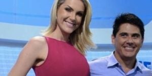 Ana Hickmann e César Filho no estúdio do Hoje Em Dia da Record (Foto: Reprodução / Instagram)