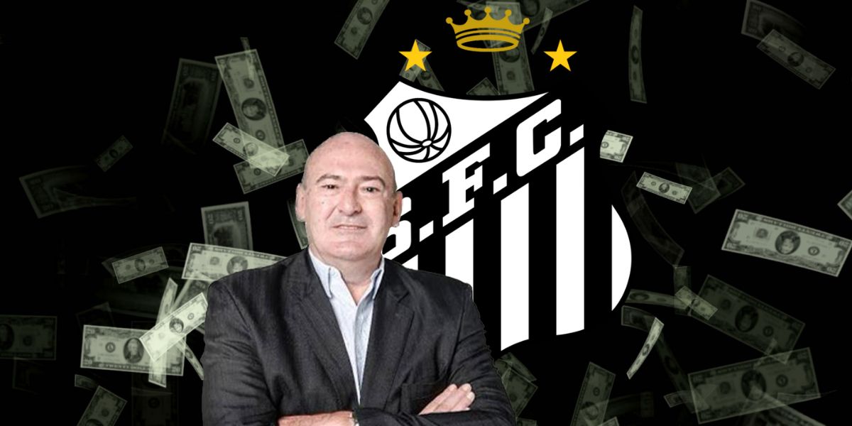 Andres Rueda, presidente do Santos (Foto - Montagem TV Foco).
