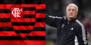 Bandeira do Flamengo e Felipão - Foto Reprodução Internet