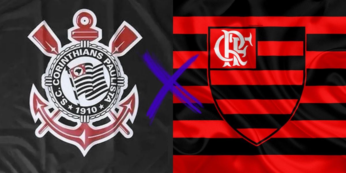 Bandeira do Corinthians e do Flamengo - (Foto: Reprodução / Internet)
