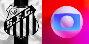 Bandeira do Santos e logo da Globo - Foto Reprodução Internet