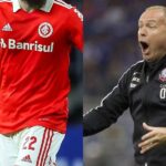Bruno Mendez no Internacional e Mano Menezes no Corinthians (Reprodução - Internet)