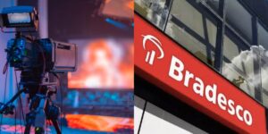 Estúdio de TV e banco Bradesco (Fotos: Reproduções / Canva / Internet)