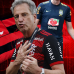 Landim em festa com nova contratação do Flamengo (Foto: Reprodução, Montagem, TV Foco)