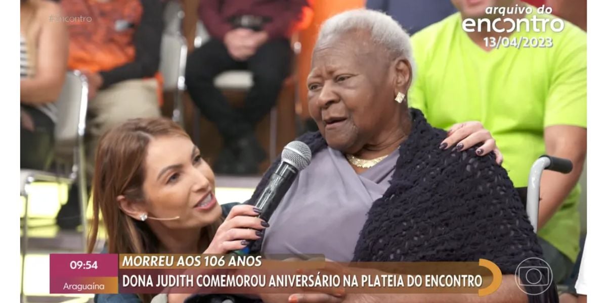 Patrícia Poeta ao lado de convidada no Encontro (Foto: Reprodução / Globo)