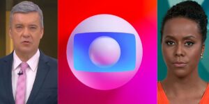 Roberto Kovalick e Maju Coutinho e logo da Globo - Foto Reprodução Internet