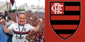Rodolfo Landim fecha com campeão da Libertadores para o Flamengo até 2027 (Montagem TV Foco).